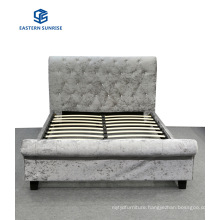 Sleigh Shape Luxury Design Leather Bed for Double Queen King Size